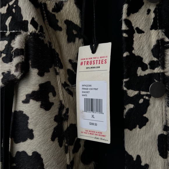 IDYLLWIND WOMEN'S HAIR-ON COW HIDE FRINGE SHACKET Size XL - Picture 8 of 11